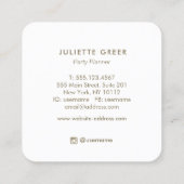 Whimsical Colorful Confetti Signature Script Vierkante Visitekaartje (Achterkant)