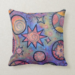 Whimsical Colorful Cosmic Pillow Kussen