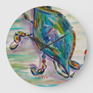 Whimsical Colorful Crab Clock Grote Klok