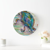 Whimsical Colorful Crab Clock Grote Klok (Huis)