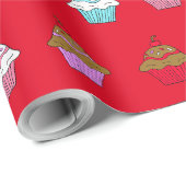 Whimsical Colorful Cupcake Cadeaupapier (Rol Hoek)