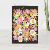 Whimsical & Colorful Cute Spring Flowers Pop Tree Kaart (Achterkant)