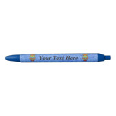Whimsical Colorful Fantasy Owl Zwarte Inkt Pen (Voorkant)