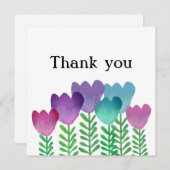 Whimsical Colorful Floral Bedankkaart (Voorkant / Achterkant)