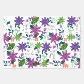 Whimsical Colorful Floral Happy Birthday Inpakpapier Vel (Voorkant)