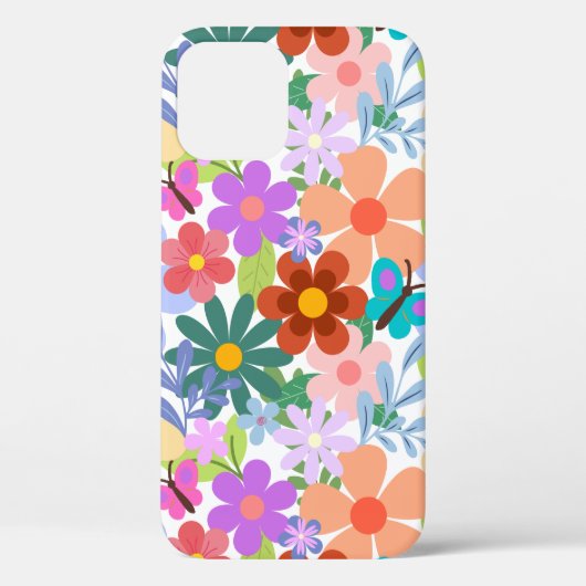 Whimsical Colorful Floral Pattern Case-Mate iPhone Case (Achterkant)