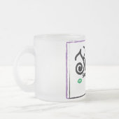 Whimsical Colorful KISSES-illustratie Matglas Koffiemok (Links)