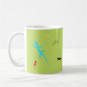 Whimsical Colorful Lizards Green Coffee Cup  Koffiemok (Links)