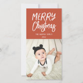 Whimsical Colorful Merry kerstfoto Holiday C Feestdagenkaart (Voorkant)