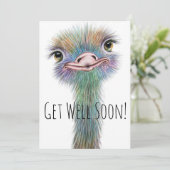 Whimsical Colorful Ostritch krijgt snel weer goed (Staand voorkant)