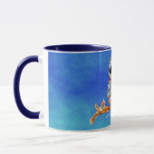 Whimsical Colorful Owl Coffee Mok (Links)