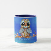 Whimsical Colorful Owl Coffee Mok (Midden)