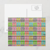 Whimsical Colorful Sandals  Wood Textuur Briefkaart (Voorkant / Achterkant)