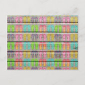 Whimsical Colorful Sandals  Wood Textuur Briefkaart (Voorkant)