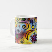 Whimsical, Colorful Snowflake Mok (Voorkant links)