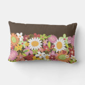Whimsical Colorful Spring Flowers Garden Pillow Kussen (Achterkant)