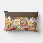 Whimsical Colorful Spring Flowers Garden Pillow Kussen (Voorkant)