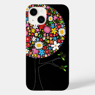 Whimsical Colorful Spring Flowers Pop Tree Natuur Case-Mate iPhone 14 Hoesje