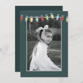 Whimsical Colorful String Lights Simple 1 Foto Feestdagenkaart (Voorkant / Achterkant)