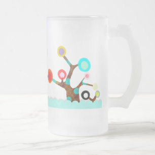 Whimsical Colorful Tree Mok