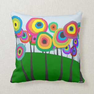Whimsical Colorful Trees Forest Kussen