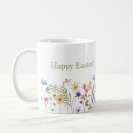 Whimsical Colorful Wildflower Bloom Spring Easter Koffiemok