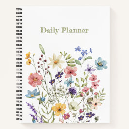 Whimsical Colorful Wildflower Bloom Spring Notitieboek