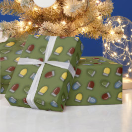 Whimsical Colour kerstlamour Holiday Wrappi Cadeaupapier