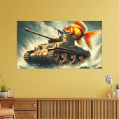 "Whimsical Commander" Canvas Afdruk (Insitu (Woonkamer))