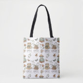 Whimsical "Compost Your Expectations" Frog & Cat P Tote Bag (Voorkant)