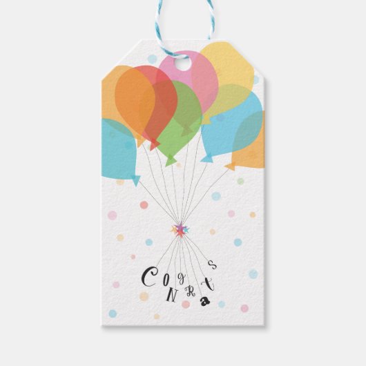 Whimsical Congrats Gift Label Cadeaulabel (Voorkant)