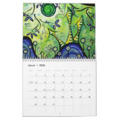 Whimsical Contemual Heeddelijns Art Unieke Agenda Kalender (Mar 2026)
