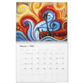 Whimsical Contemual Heeddelijns Art Unieke Agenda Kalender (Feb 2026)
