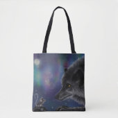 Whimsical Conversation: Wolf en Muis Tote Bag (Voorkant)