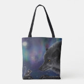 Whimsical Conversation: Wolf en Muis Tote Bag (Achterkant)