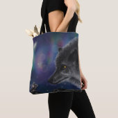 Whimsical Conversation: Wolf en Muis Tote Bag (Dichtbij)