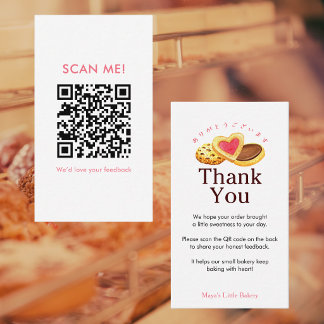 Whimsical Cookie Bakery Leave a Review QR Code Visitekaartje