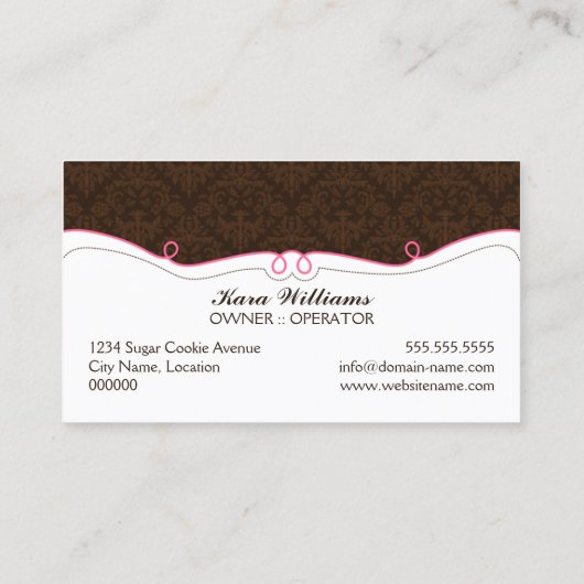 Whimsical Cookie Bakery Visitekaartje (Achterkant)