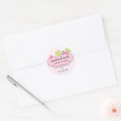 Whimsical Cookie Bakkerij Verpakking Ronde Sticker (Envelop)
