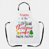 Whimsical Cookie Smaak Tester Kerstmis Schort (Voorkant)