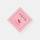 Whimsical Coqette Cherry op Top Baby shower Servet (Hoek)