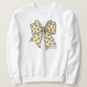 Whimsical Coquette Bow Heart Yellow Trui (Design voorkant)