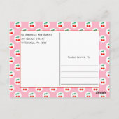 Whimsical Coquette Cherry op Top Baby shower Briefkaart (Achterkant)