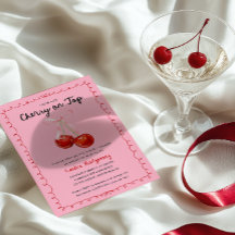 Whimsical Coquette Cherry op Top Baby shower