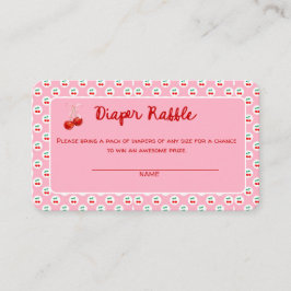 Whimsical Coquette Cherry op Top Baby shower Informatiekaartje