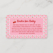 Whimsical Coquette Cherry op Top Baby shower Informatiekaartje (Voorkant)