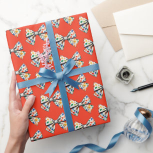 Whimsical Coquette Kleurrijke Rode Boog Patroon Cadeaupapier
