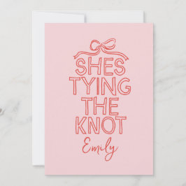 Whimsical coquette strik koppelknoop vrijgezellenf kaart