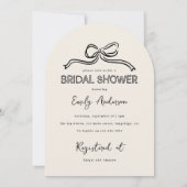 Whimsical coquette strik koppelknoop vrijgezellenf kaart (Achterkant)