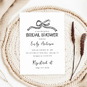 Whimsical coquette strik koppelknoop vrijgezellenf kaart